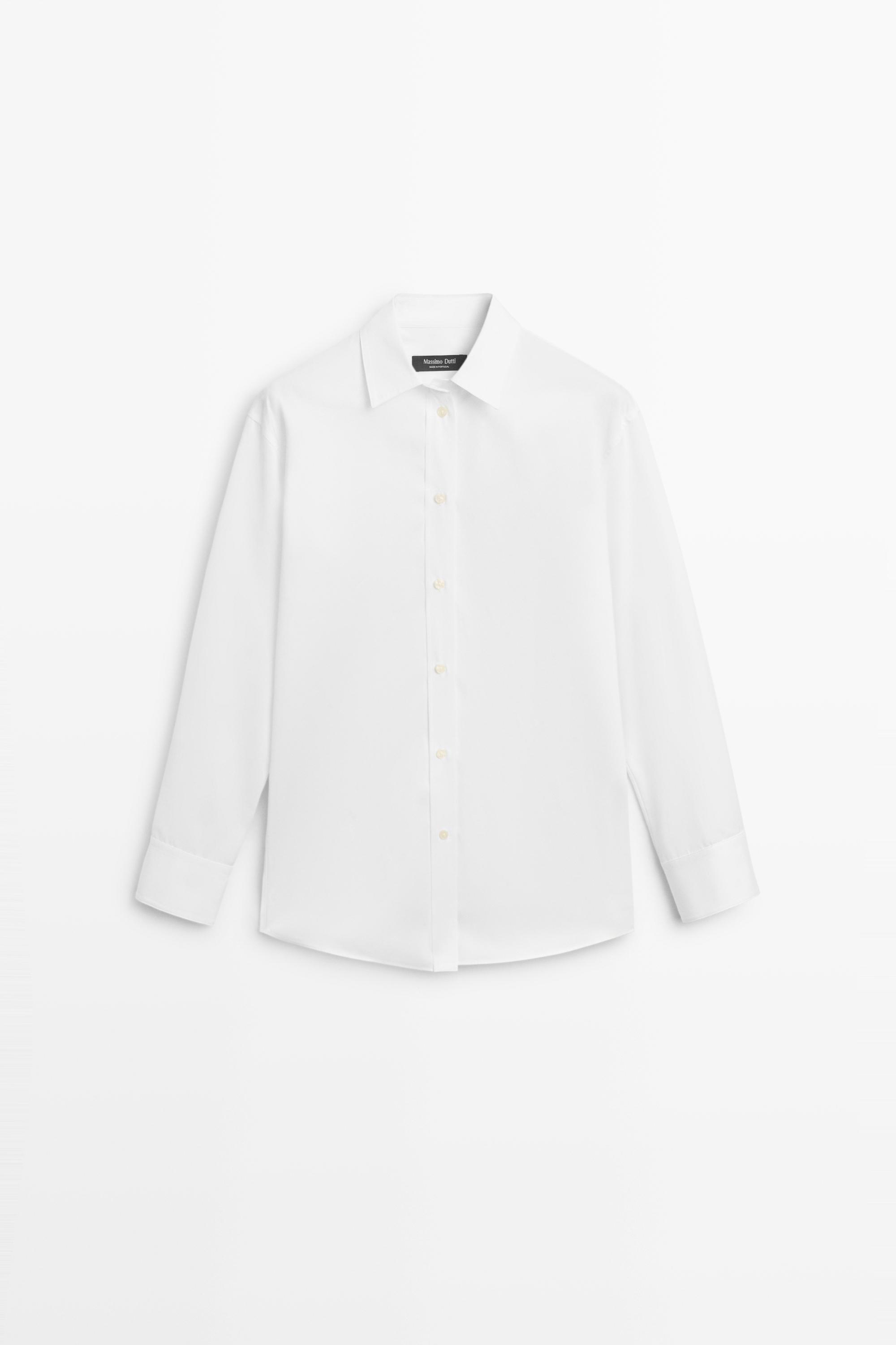 Chemise oversize popeline 100 % coton